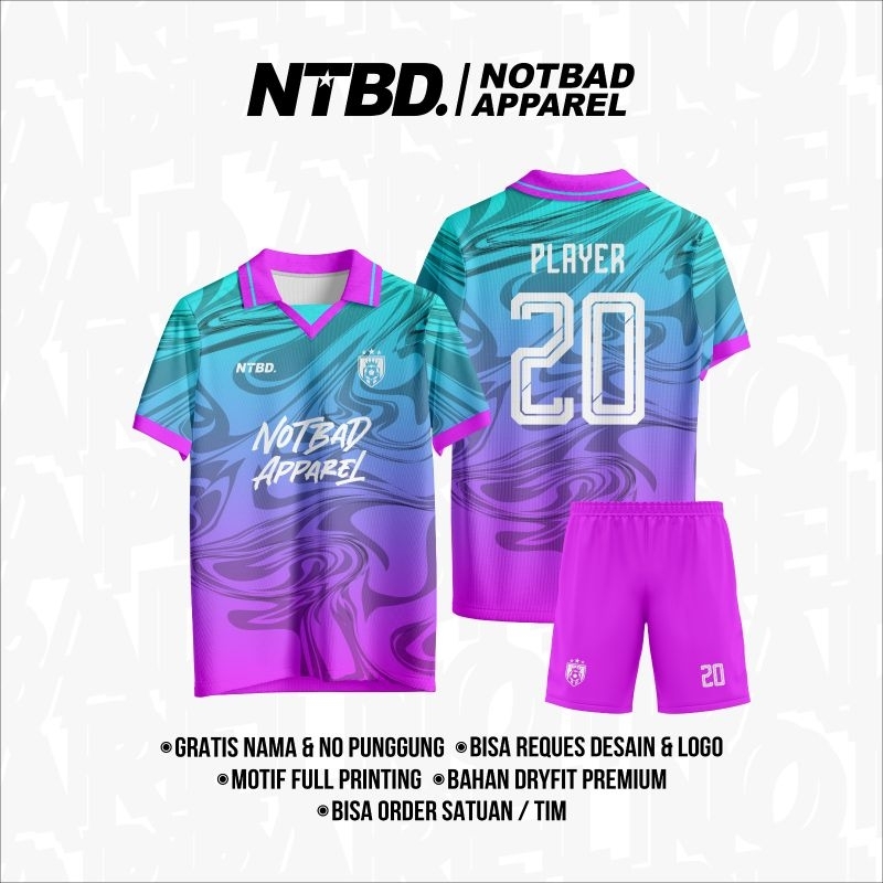 Jersey Baju Futsal Sepakbola Full Printing Bisa Satuan Free Desain