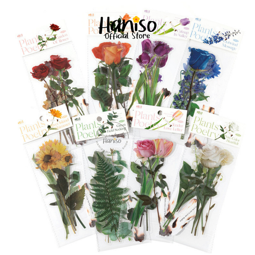

Plants Poetry Stiker Bunga Aesthetic Hiasan DIY Flower Anti Air