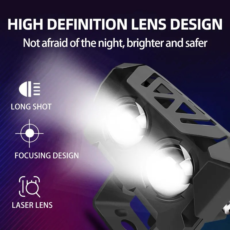 Lampu Sorot Led Lampu Tembak Sorot Led Laser 2 Mata 2 Warna Foglamp Lampu Tembak Sql Super Terang