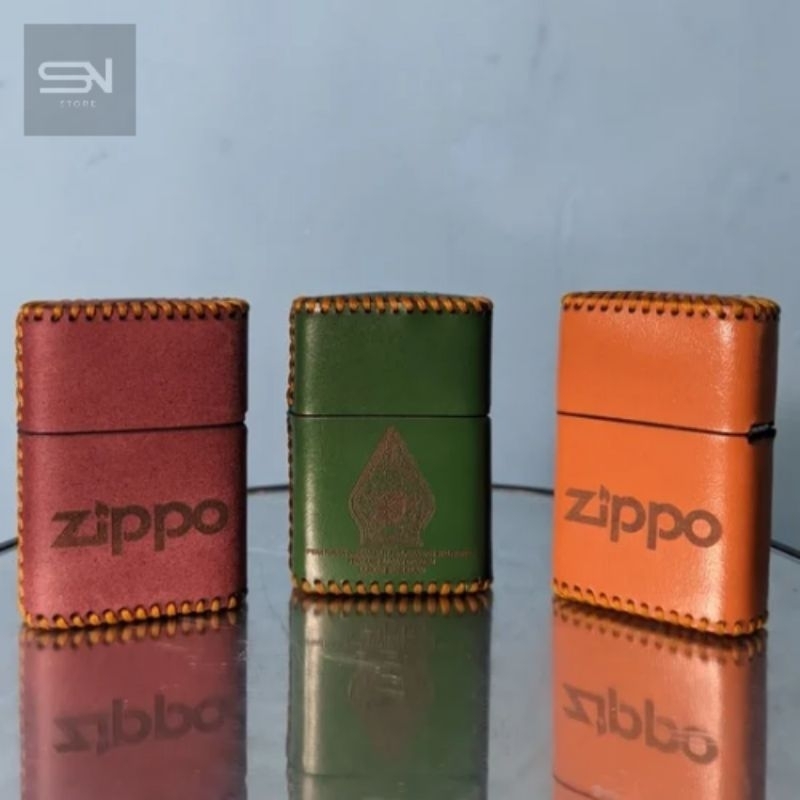 Sarung Zippo Kulit Asli - Case Zippo Kulit Asli