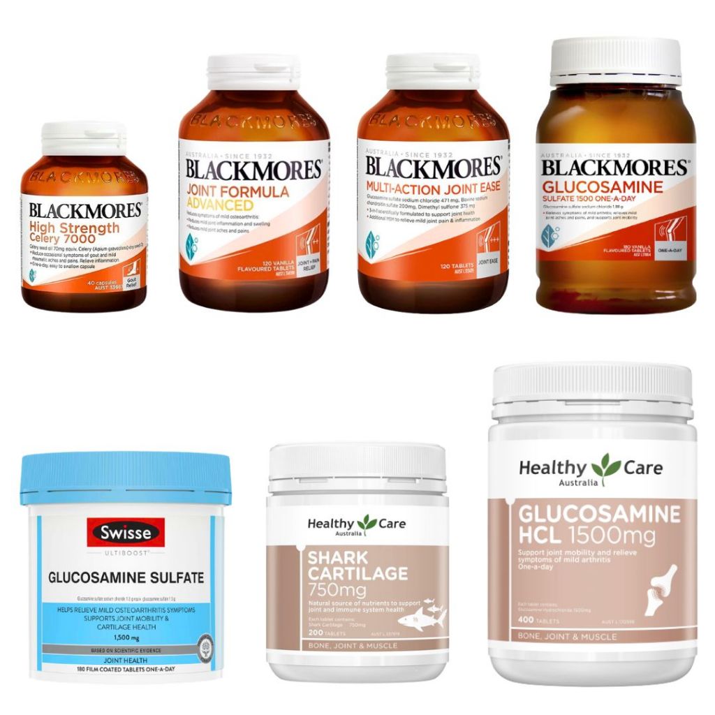 Healthy Care Glucosamine HCL 1500 mg 400 Shark Cartilage Sulfate 1500mg 180 Capsules Kapsul Australi