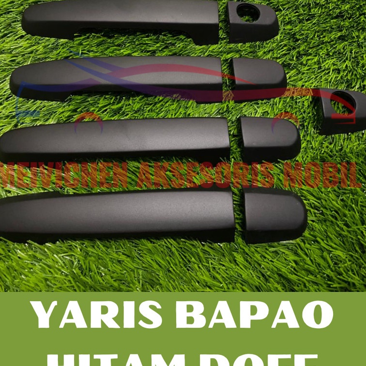 KF7 COVER HANDLE GAGANG PINTU MOBIL YARIS BAPAO BAKPAO HITAM DOFF