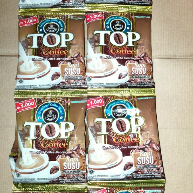 

Top cofee kopi susu gula renceng 12x31 gram