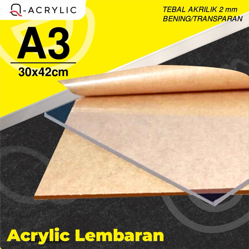 

Akrilik A3 Lembaran 2mm / Akrilik Bening / Acrylic
