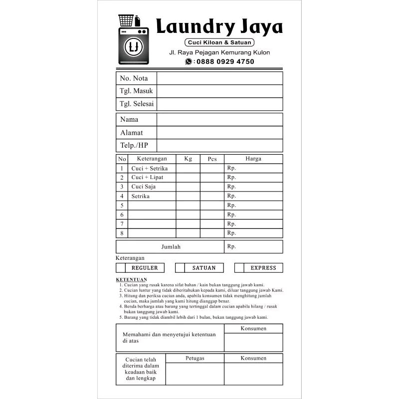 

nota laundry nomorator 1 rim