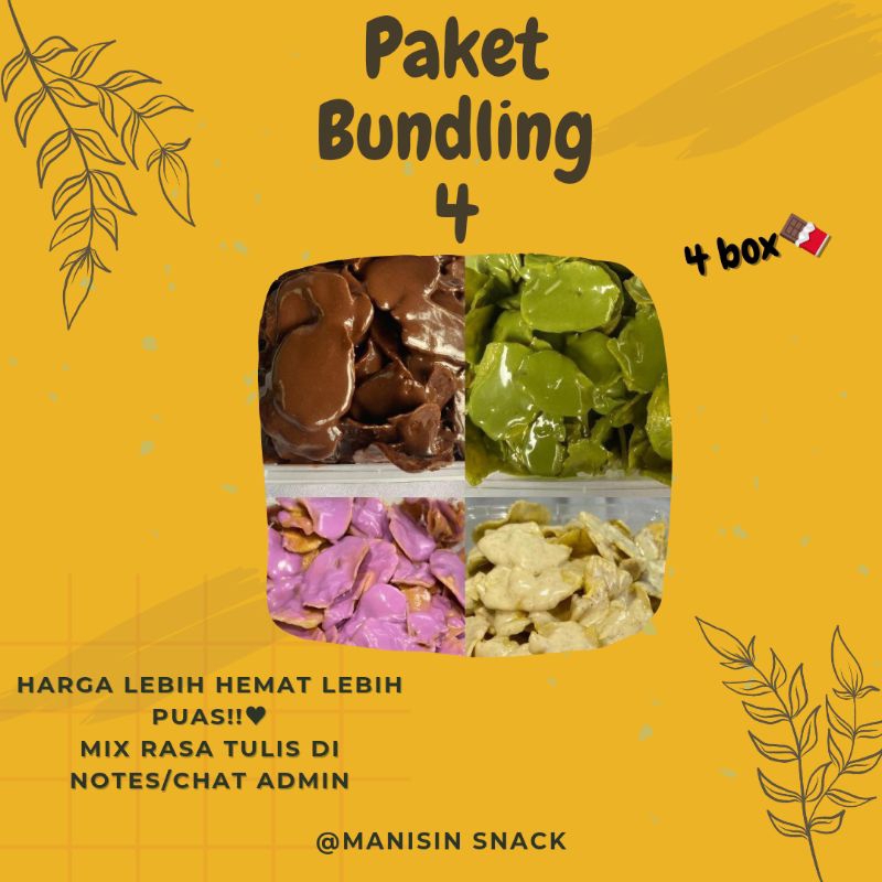 

Paket Bundling 4 Kripik Pisang Lumer Lebih Puas!!