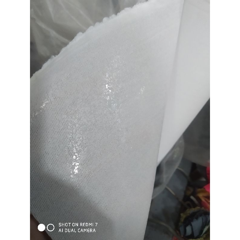 Kain Keras Pinggang Semprot (ada lem) harga per meter