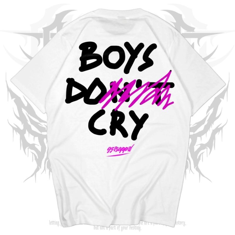 Lugoz T-shirt Boys Don't Cry 2 | Kaos Lugoz x Gzrs Boys Don't Cry 2 - White