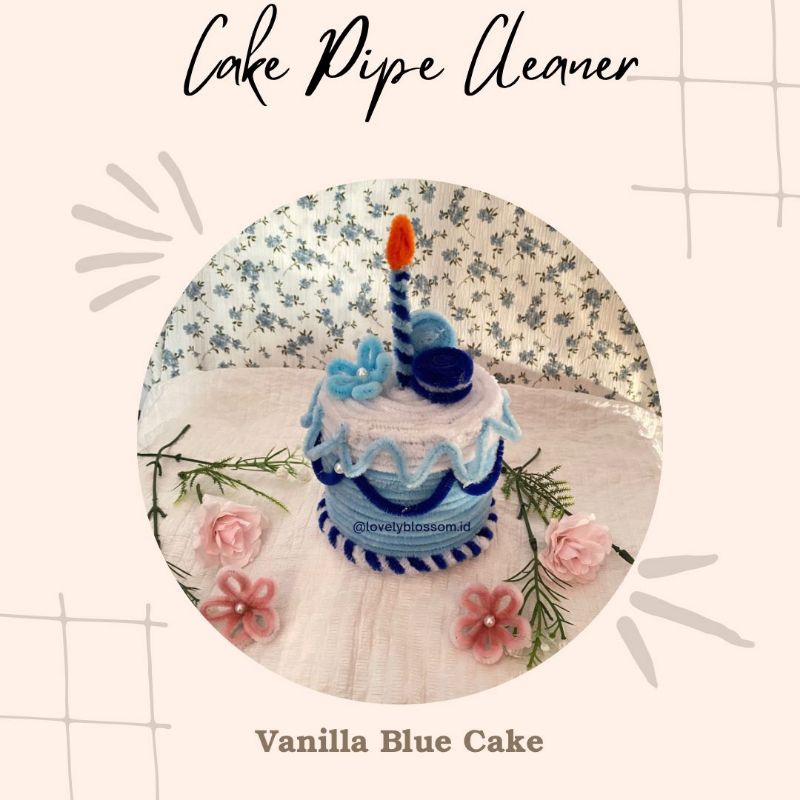 

kue ulang tahun aesthetic | kue kawat bulu | cake pipe cleaner | kado