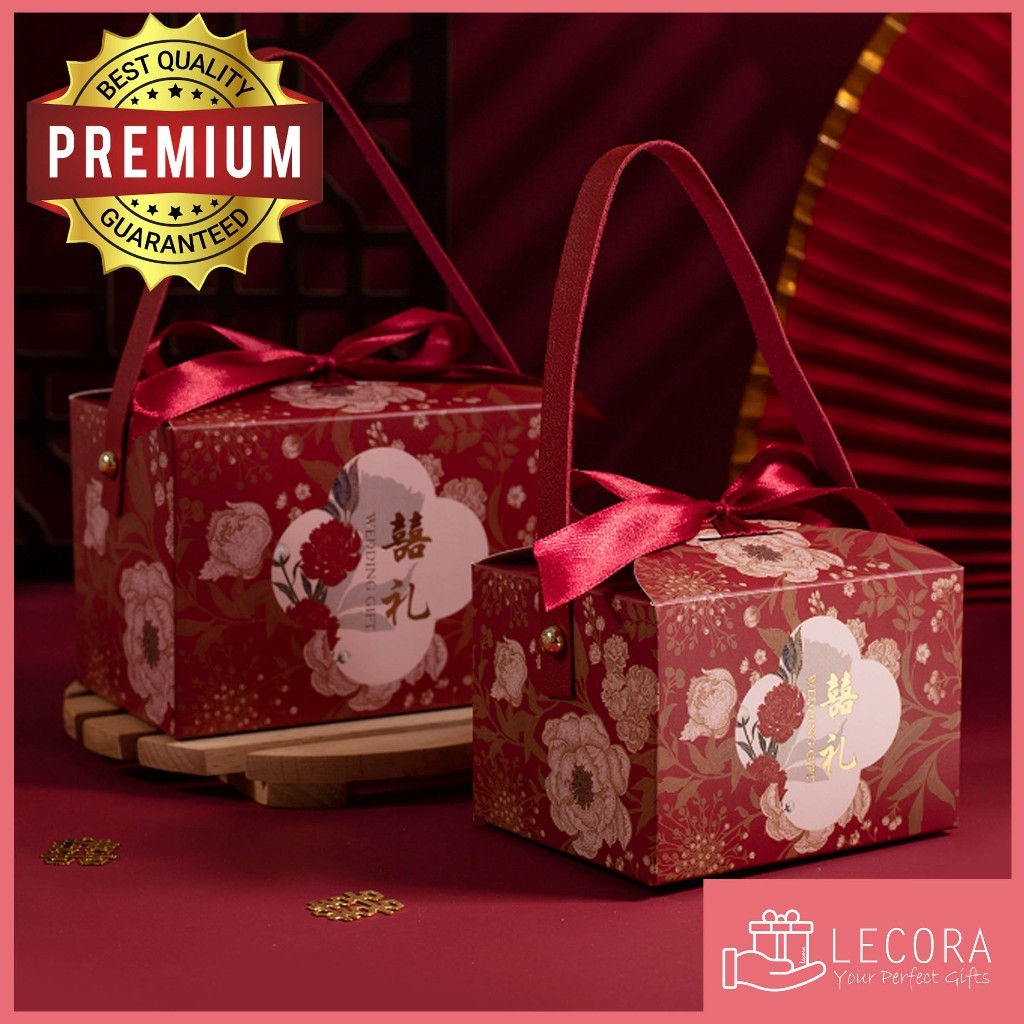 

LECORA Kotak Handuk / Permen / Chinese wedding /paper bag shuangxi / perlengkapan sangjit Teapai Phangteh Handuk Box