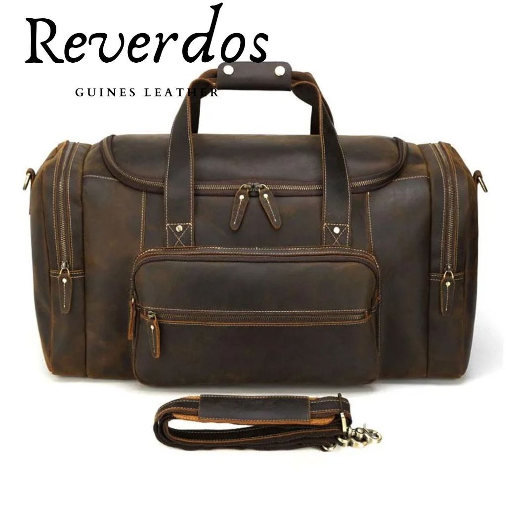 Travel Bag 23 Inch Big Crazy Horse Leather - Messenger Bag Kulit Asli Crazy Horse