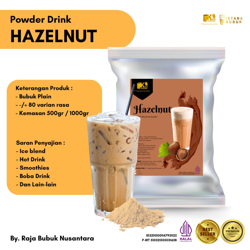 

Bubuk Minuman Hazelnut Bubuk Minuman rasa Hazelnut Serbuk Minuman Hazelnut Powder Drink Hazelnut