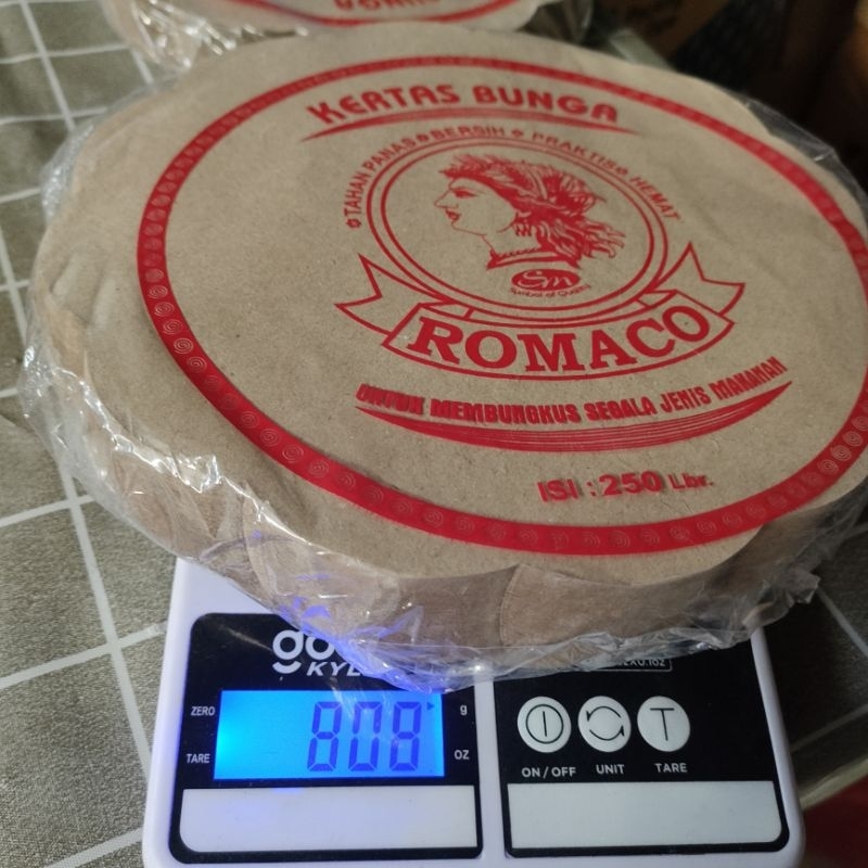 kertas nasi bunga tatakan kertas piring rotan kertas nasi alas makanan isi 250 lembar