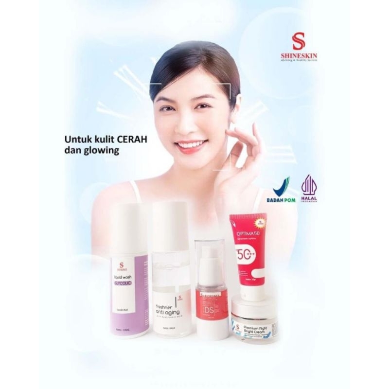 Shineskin Paket Cream Flek Hitam Membandel | Menghilangkan Flek Hitam | Paket Dark Spot Booster