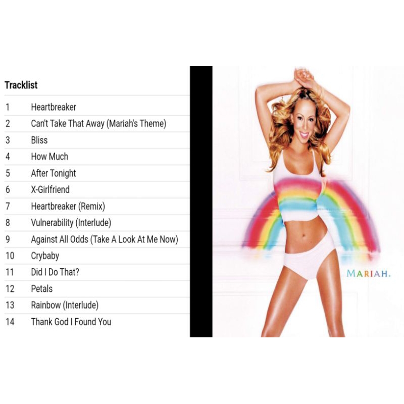 mariah carey cd album rainbow 1999