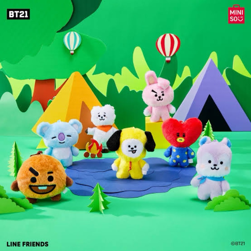 MINISO x BT21 Standing toy mini lucu /  Boneka BT21 miniso