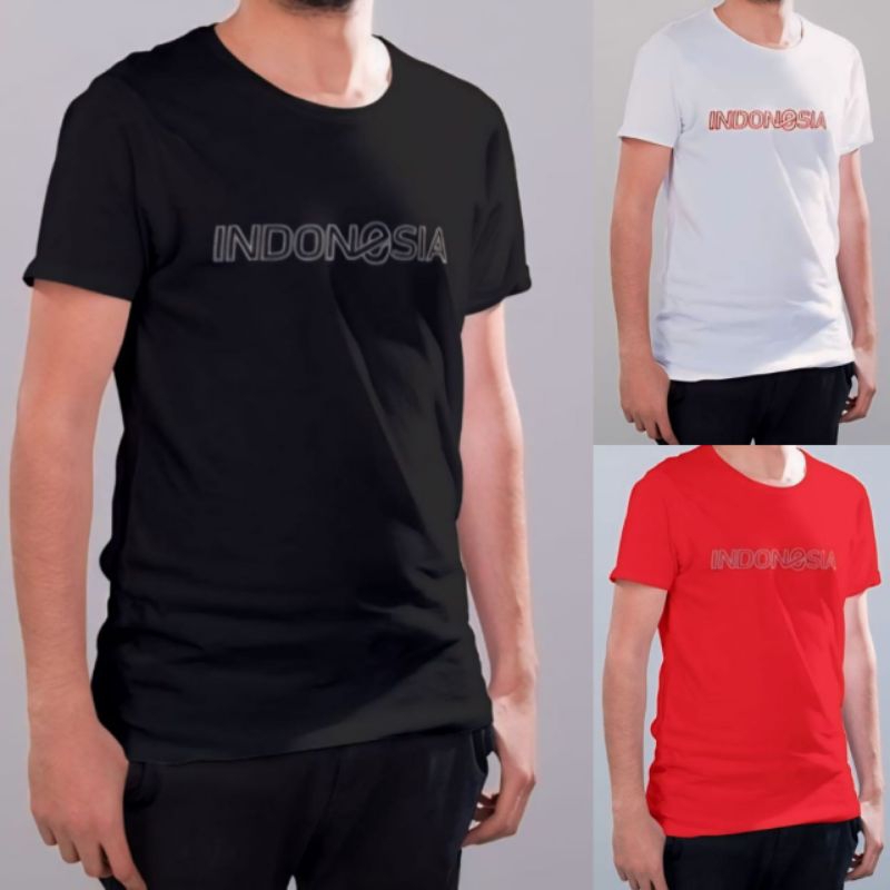 KAOS KEMERDEKAAN LENGAN PENDEK NEVADA TULISAN INDONESIA