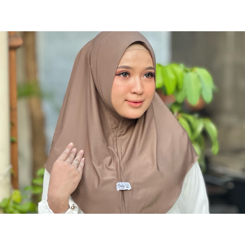 Bergo Instan non pet Jersey Premium/Hijab Instan Bergo Pinguin Non Pet Jersey Size M