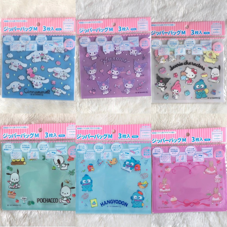 

zipper bag zip lock sanrio original from Japan 135mm x 152mm