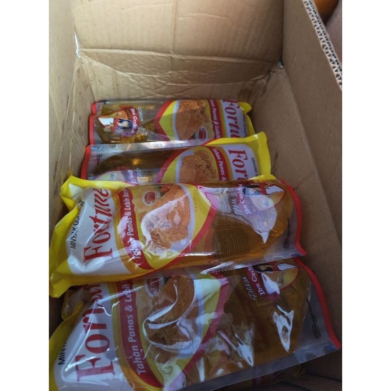 

FORTUN MINYAK GORENG 1liter 1karton100% ORI