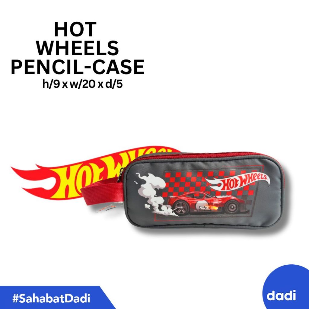 

Dadi - Hot Wheels Graphic Gray Pencil Case - Tempat Pensil/Alat Tulis