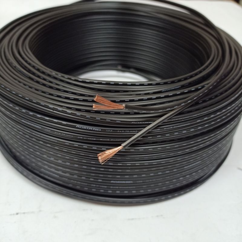 Kabel Speaker Rostand 18Awg 2x0.75mm Murni Full Tembaga