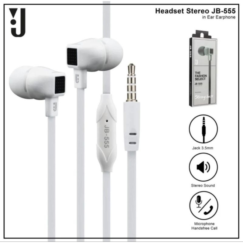 HEADSET JB555 HANDSFREE EARPHONE JB-555