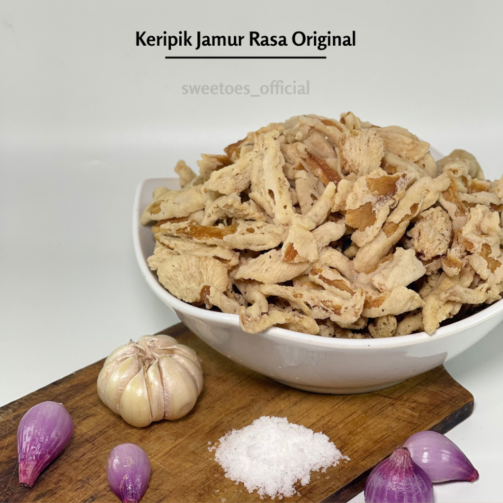 

KERIPIK JAMUR RASA ORIGINAL SWEEETOES 120G KRIPIK JAMUR CAMILAN CEMILAN SEHAT ENAK BERGIZI