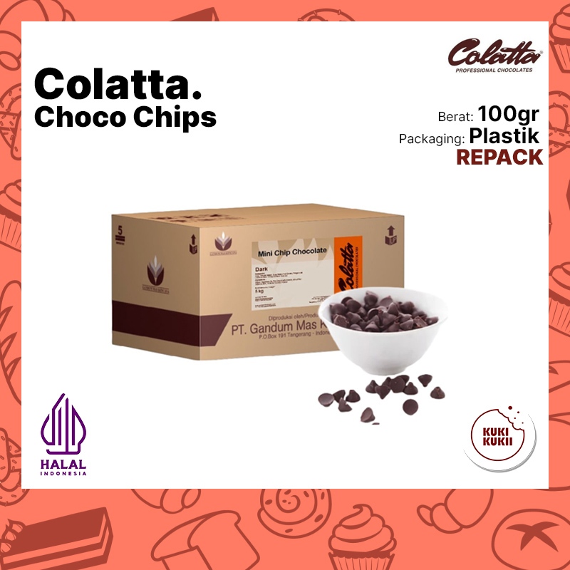 

Choco Chips COLATTA Kerucut 100gr | Choco Chip COLATTA Repack 100 gram