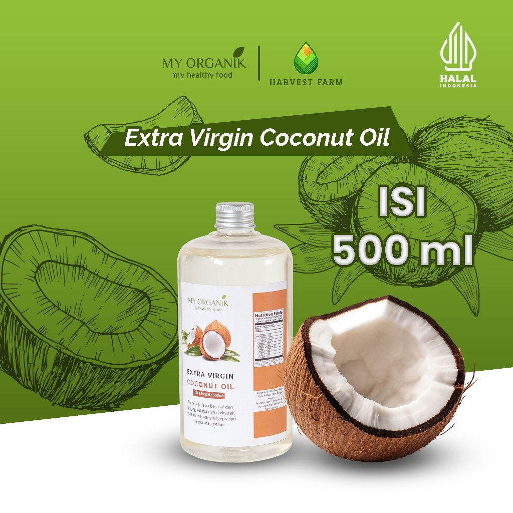 

My Organik EXTRA VIRGIN COCONUT OIL 100 % ASLI MURNI ORGANIK PREMIUM QUALITY VCO 500ml