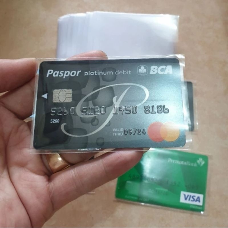 

Plastik Pelindung ATM/SIM/KTP/Kartu Nama (10PCS) Cover Pelindung Card On