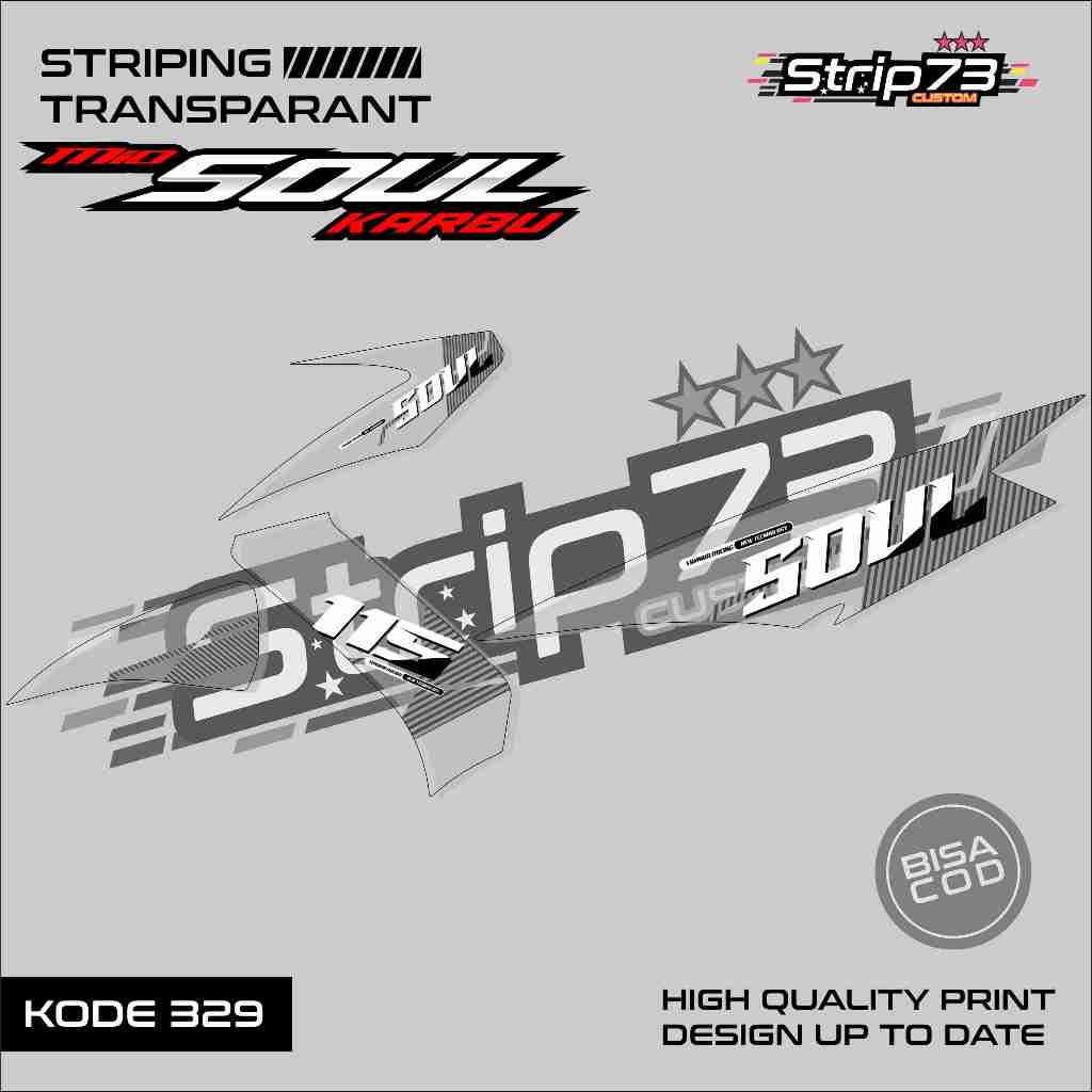 329 STRIPING TRANSPARAN MIO SOUL KARBU - STRIPING TRANSPARAN MIO SOUL KARBU PREMIUM GRAFIK