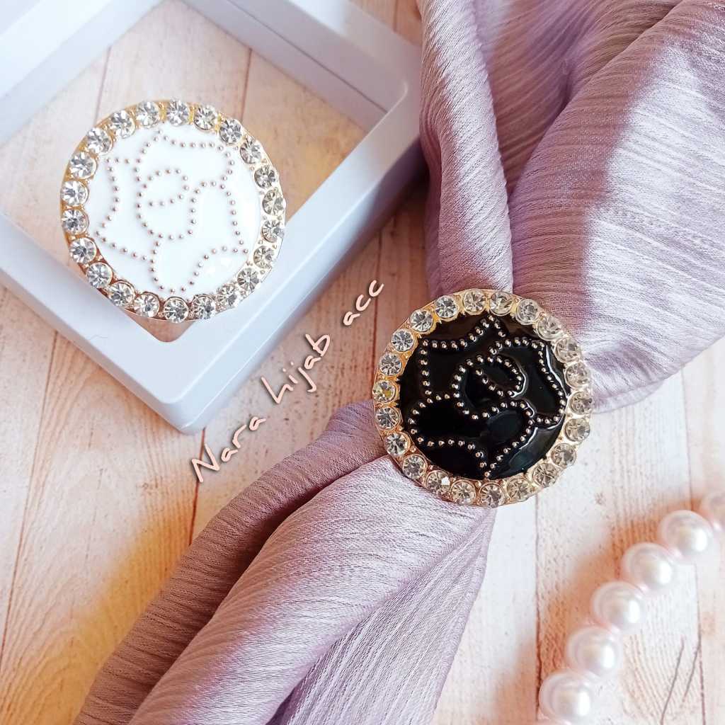 Ring Bros Cincin Kerudung Serut Model Bunga Bulat