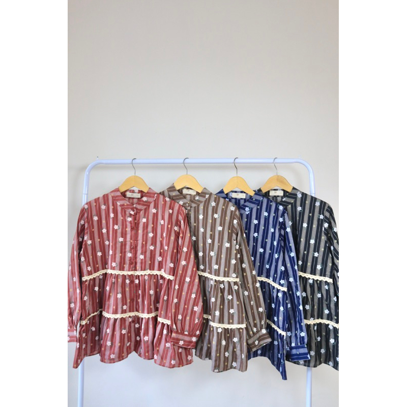 Sheri Top KEMEJA ATASAN WANITA MOTIF BUNGA