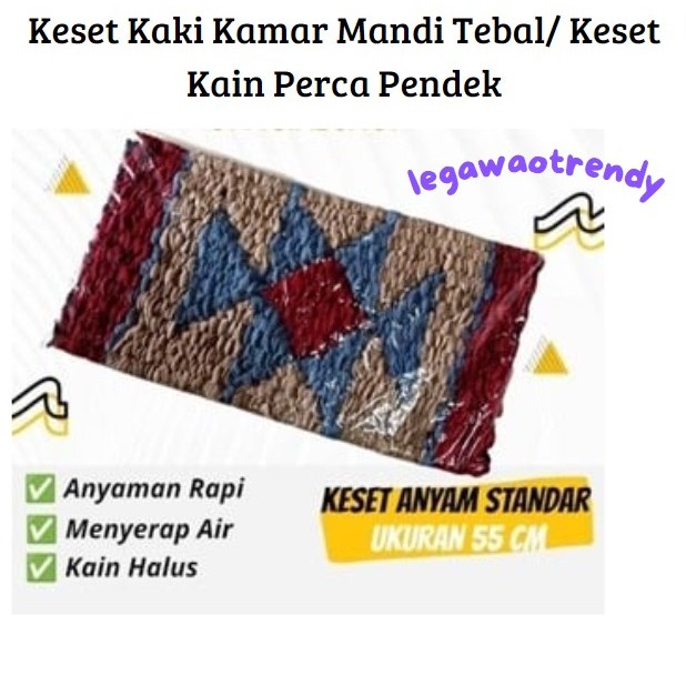 [READY] Keset Kaki Kamar Mandi Tebal dan Serap Air Keset Kain Perca