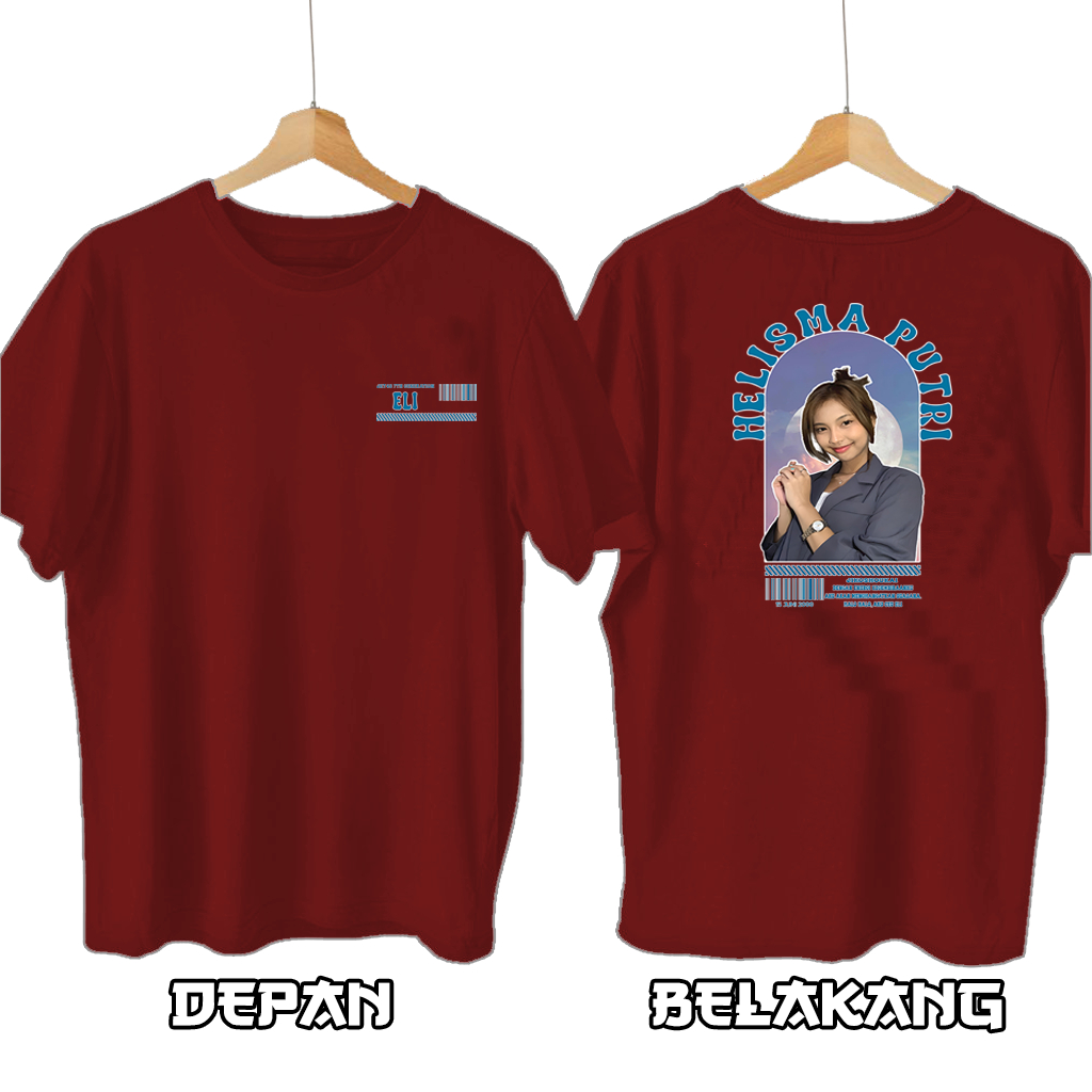 Kaos IDN [ Baju Dewasa ] Blue Mode Helisma " Eli " PutriJKT48 - Baju Streetwear - T-Shirt Viral Comb