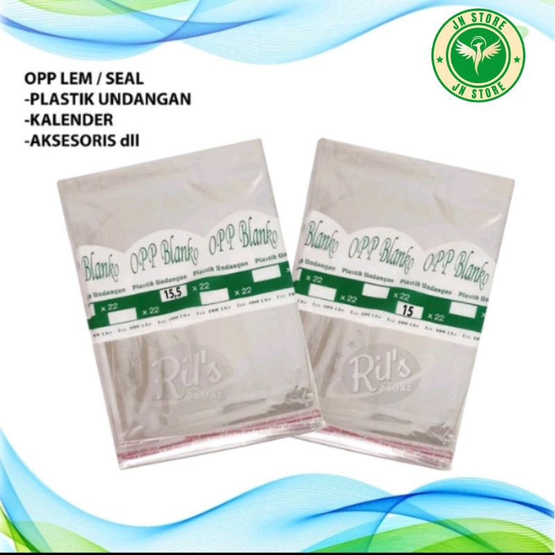 

Plastik OPP Lem | 15x22 & 15.5x22 | Plastik Undangan | OPP Seal - Lem | Plastik Kemasan