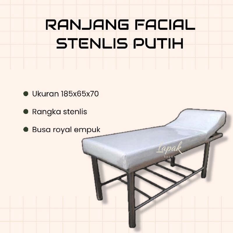 Bad facial stainless/bad sulam alis/ranjang eyelash/bad medis/bad massage/ranjang klinik