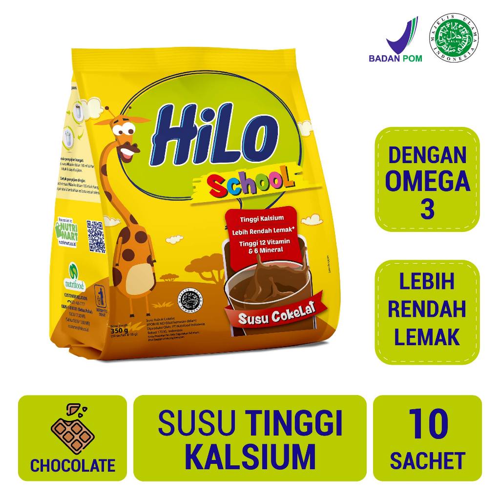 

Hilo School Kemasan Bag 10 x 35 gram - Susu Hilo Rasa Coklat dan Vanila - Tinggi Kalsium - Menjaga Kesehatan Tulang