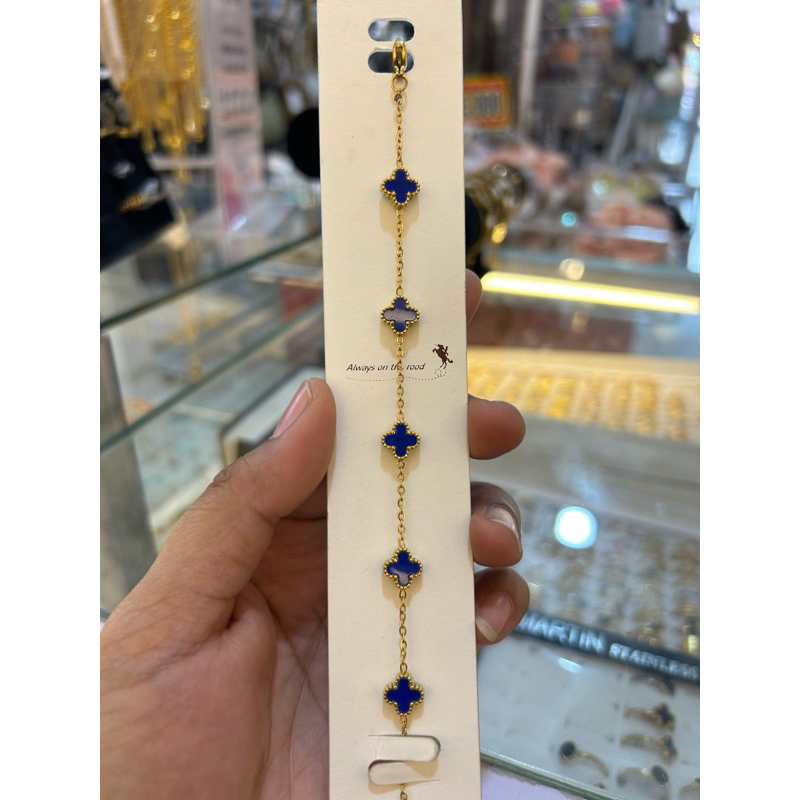 GELANG RANTAI TITANIUM CLOVER KECIL