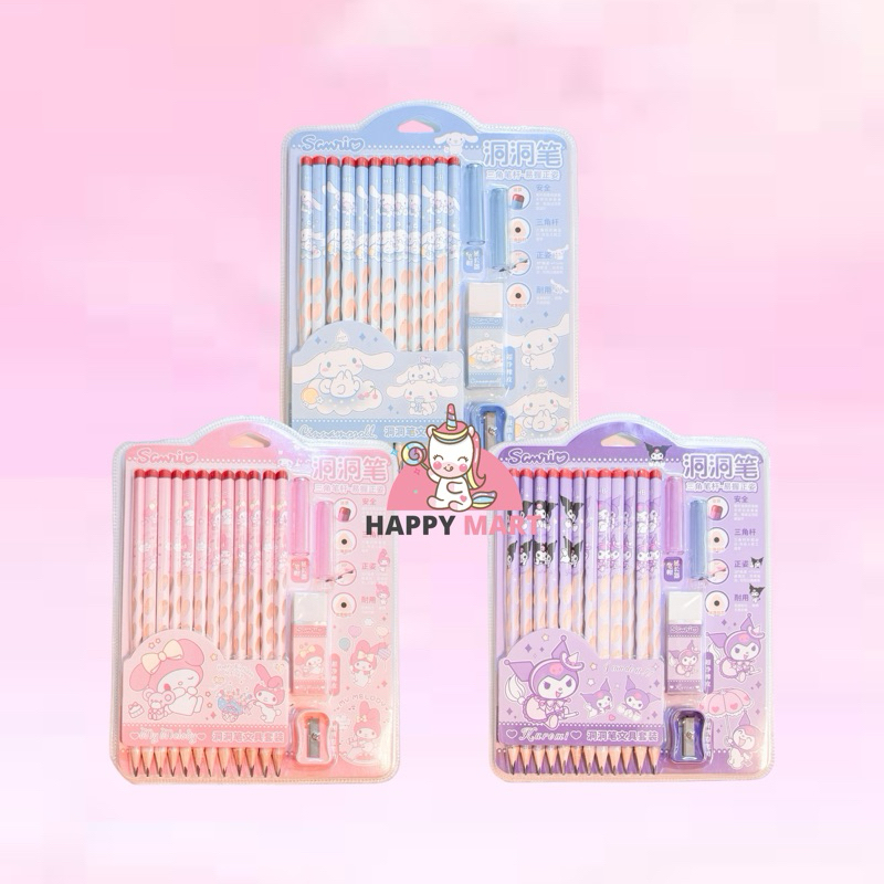 

Pensil batang set premium HB motif sanrio kuromi / melody / cinnamoroll