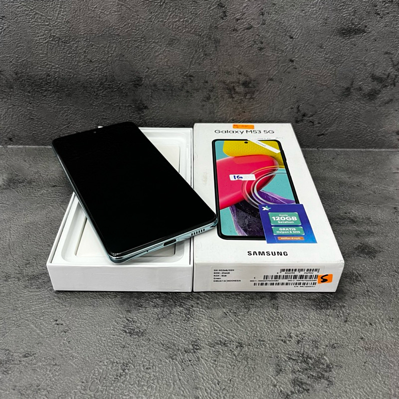 Samsung Galaxy M53 5G 8/256gb Fullset Second Garansi Resmi