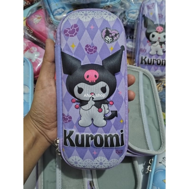 

Tempat pensil anak karakter kuromi embos / tempat pensil sleting kuromi / pic viral kuromi