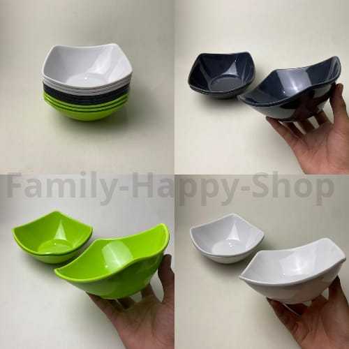 Mangkok Melamin (1Lusin/6Pcs)Mangkok 400ml Melamin Lengkung 15cm/6inch Mangkok Kotak Lengkung,