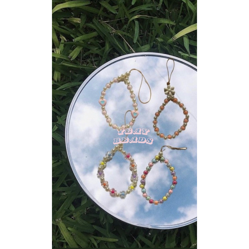 gantungan hp manik-manik | strap hp manik-manik | free cincin manik manik random