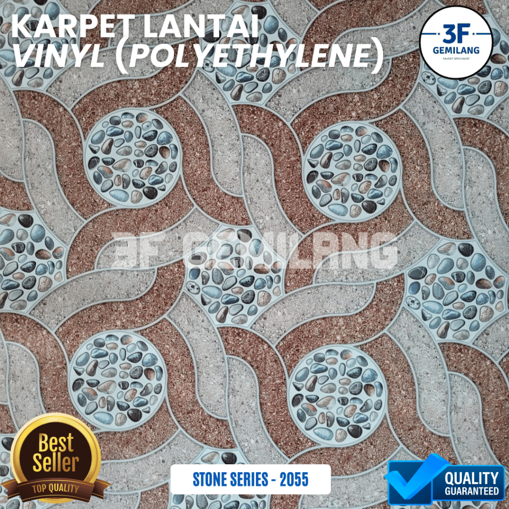 3F GMG - VINYL PER ROL isi PANJANG 14 METER Karpet Lantai POLYETHYLENE Lebar 1,2meter Gulungan - Wal