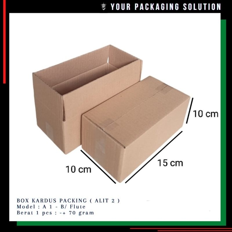 

BOX Alit 2 • 15x10x10cm • Kotak/ Kardus Packing BK