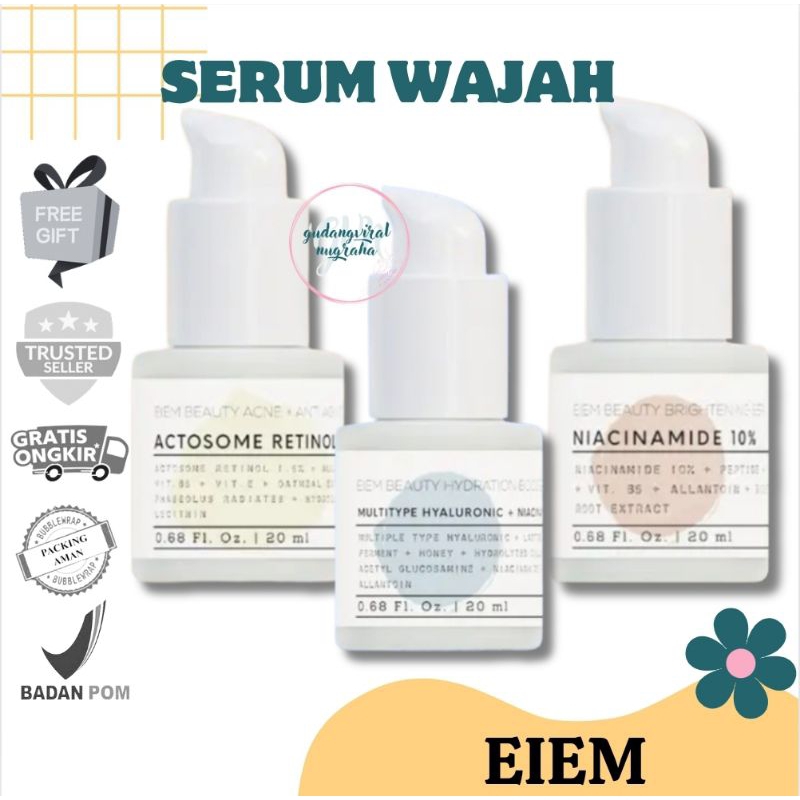 ~GVN~ EIEM BEAUTY SERUM NIACINAMIDE HYALURONIC RETINOL EIEM SERUM