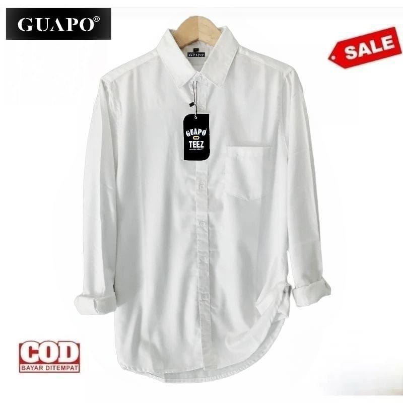 kemeja pria GUAPO kemeja polos pria kemeja hitam pria kemeja polos hitam kemeja polos putih kemeja p
