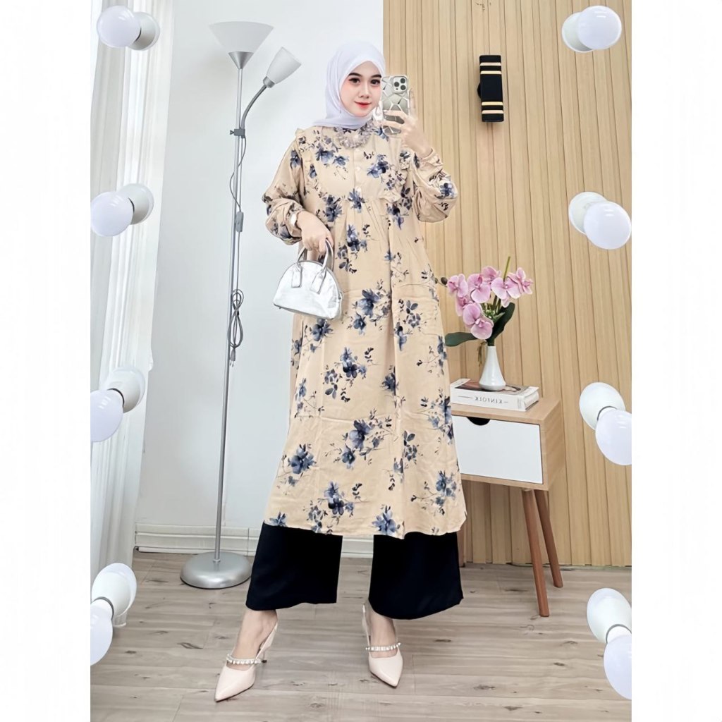 SETELAN LONG TUNIK RAYON TWILL DIAMOND